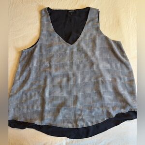 Torrid Black and White Checkered Sleeveless Top